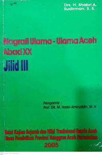 Biografi Ulama- Ulama Aceh Abad XX