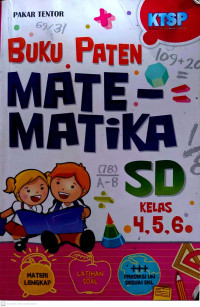 Buku Paten Matematika SD Kelas 4, 5, 6