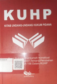 KUHP Kitab Undang-undang Hukum Pidana